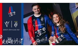 A homage to the ‘Schnitzelbängg’ and hand-painted lanterns for the 2025 Carnival Kit designed by Macron for FC Basel 1893
