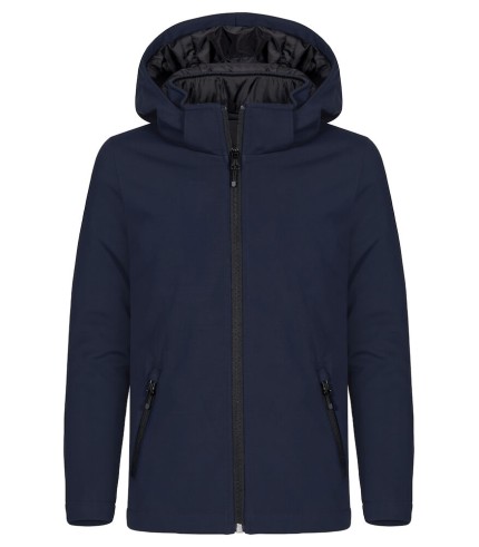 CLIQUE PADDED HOODY SOFTSHELL JKT JR DARK NAVY