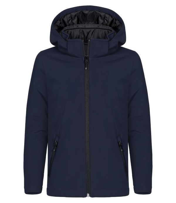 CLIQUE PADDED HOODY SOFTSHELL JKT JR DARK NAVY