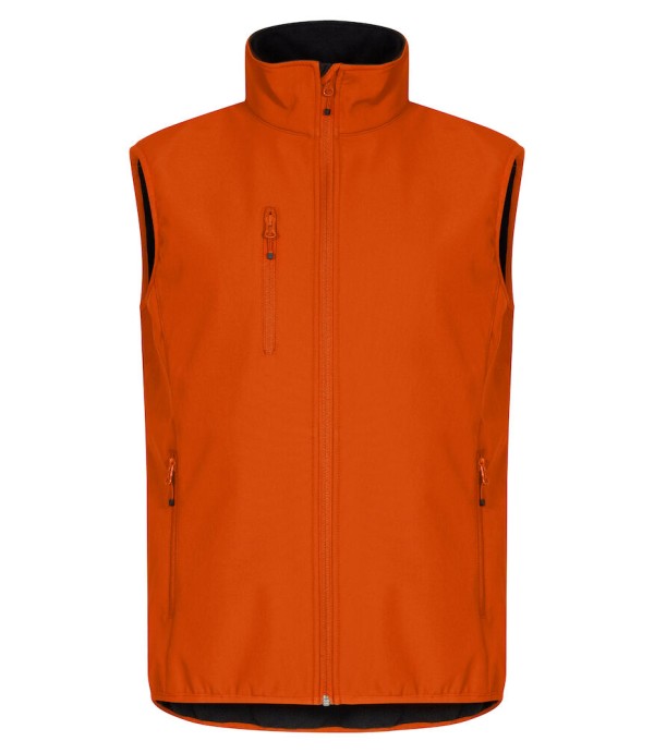CLIQUE CLASSIC SOFTSHELL VEST DIEP ORANJE
