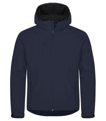 CLIQUE CLASSIC SOFTSHELL HOODY JACKET DARK NAVY