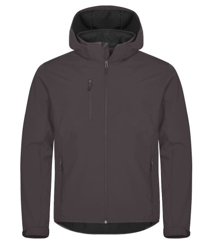 CLIQUE CLASSIC SOFTSHELL HOODY JACKET DONKERGRIJS