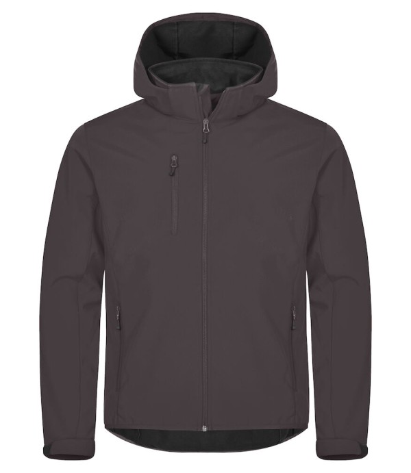 CLIQUE CLASSIC SOFTSHELL HOODY JACKET DONKERGRIJS