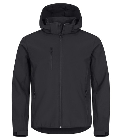 CLIQUE CLASSIC SOFTSHELL HOODY JACKET ZWART