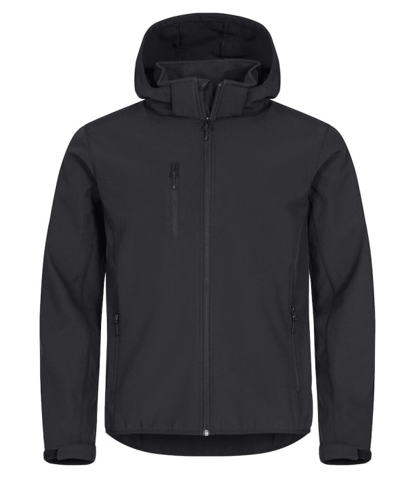 CLIQUE CLASSIC SOFTSHELL HOODY JACKET ZWART