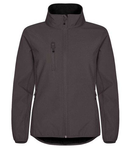 CLIQUE CLASSIC SOFTSHELL JACKET WOMEN DONKERGRIJS