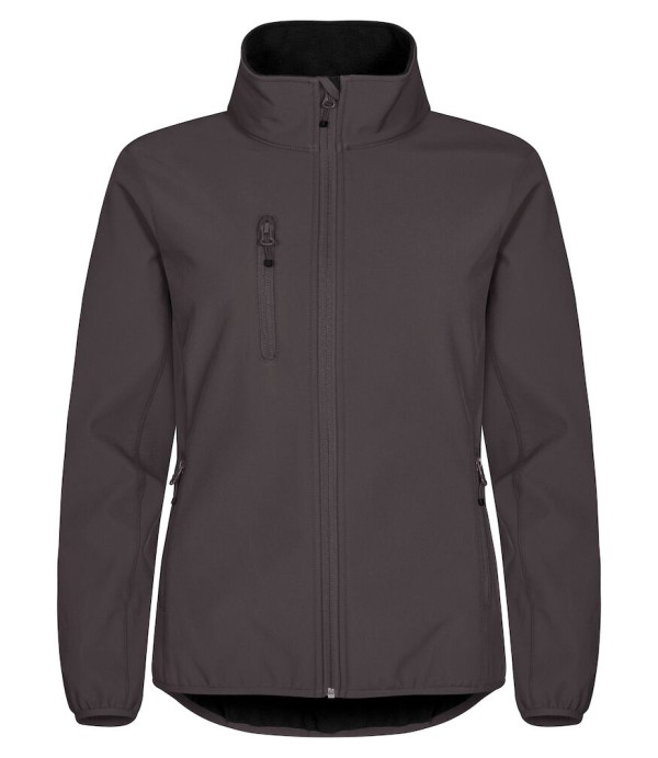 CLIQUE CLASSIC SOFTSHELL JACKET WOMEN DONKERGRIJS