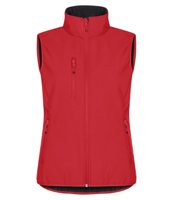 CLIQUE CLASSIC SOFTSHELL VEST WOMEN ROOD