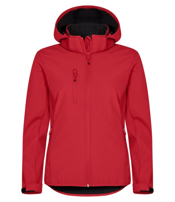 CLIQUE CLASSIC SOFTSHELL HOODY JACKET WOMEN ROOD