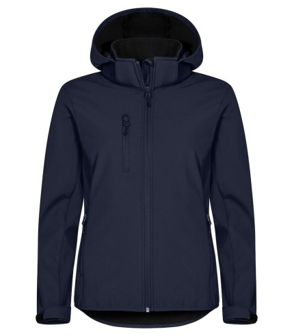 CLIQUE CLASSIC SOFTSHELL HOODY JACKET WOMEN DARK NAVY