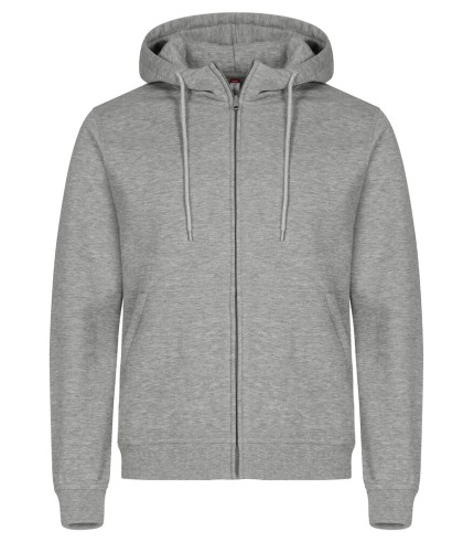 CLIQUE MIAMI HOODY FZ GRIJSMELANGE