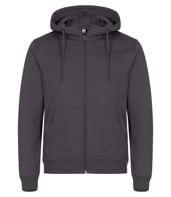 CLIQUE MIAMI HOODY FZ METAALGRIJS