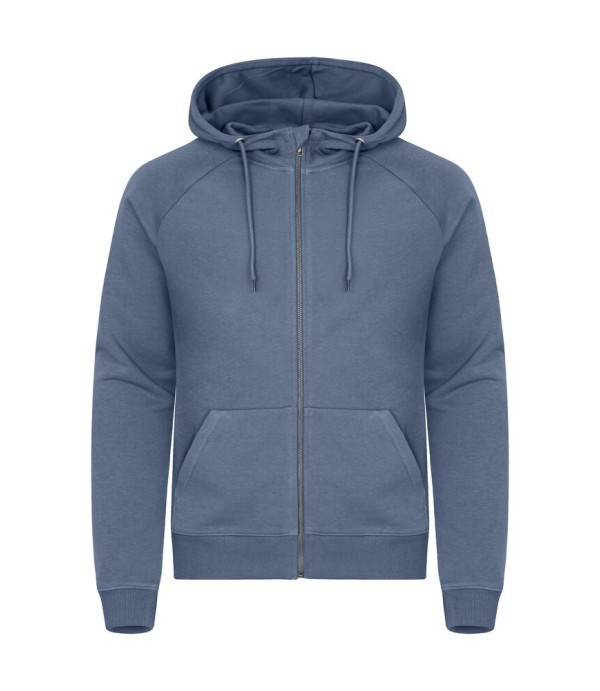CLIQUE MIAMI PRO HOODY FULL ZIP STAALBLAUW