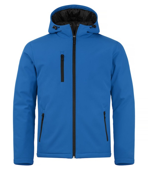 CLIQUE PADDED HOODY SOFTSHELL JACKET KOBALT