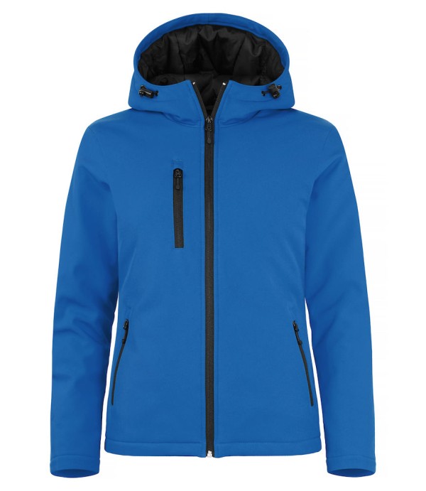 CLIQUE PADDED HOODY SOFTSHELL JACKET WOMEN KOBALT