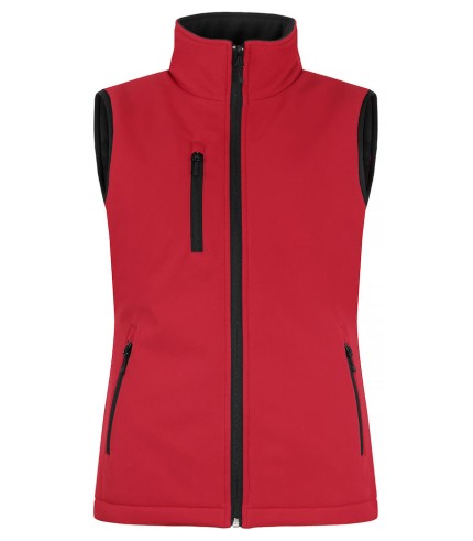 CLIQUE PADDED SOFTSHELL VEST WOMEN ROOD