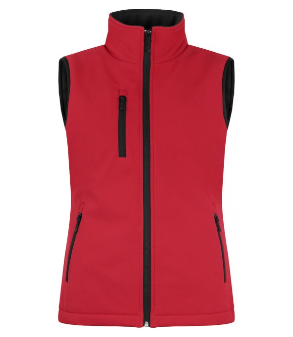 CLIQUE PADDED SOFTSHELL VEST WOMEN ROOD