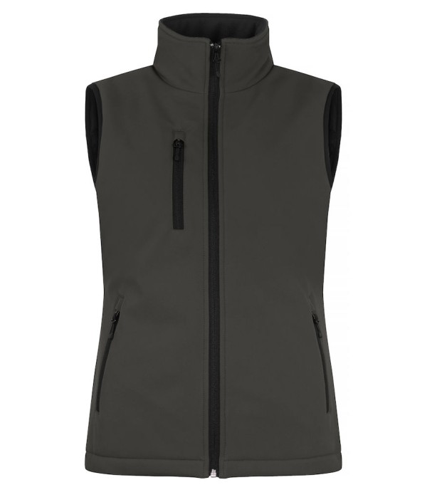 CLIQUE PADDED SOFTSHELL VEST WOMEN DONKERGRIJS