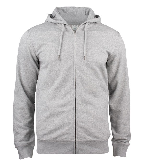 CLIQUE PREMIUM OC HOODY FZ GRIJSMELANGE