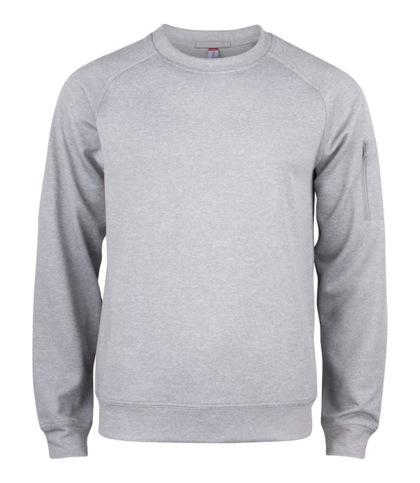 CLIQUE BASIC ACTIVE ROUNDNECK GRIJSMELANGE
