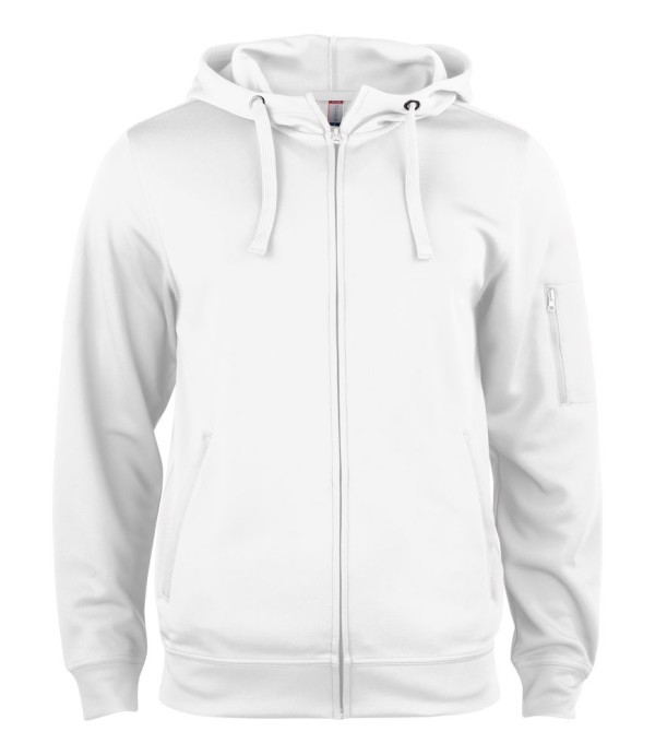 CLIQUE BASIC ACTIVE HOODY FZ WIT