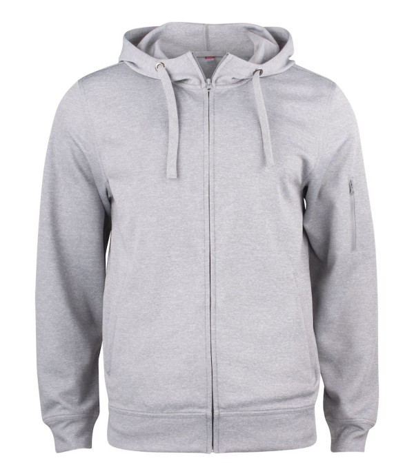 CLIQUE BASIC ACTIVE HOODY FZ GRIJSMELANGE