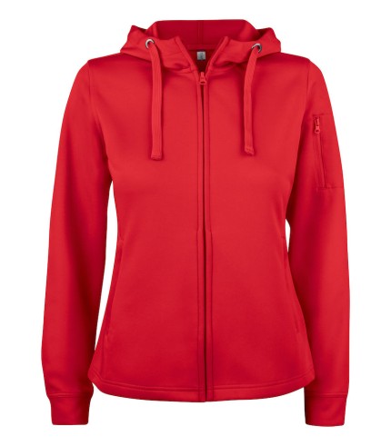 CLIQUE BASIC ACTIVE HOODY FZ WOMEN ROOD