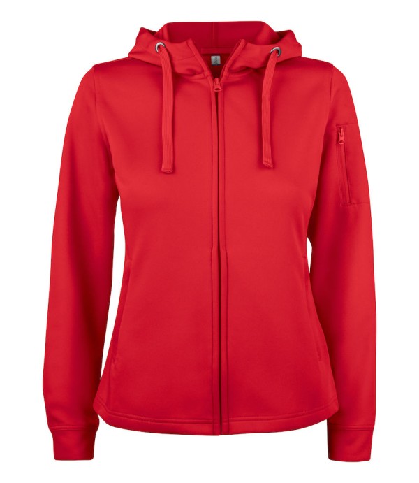 CLIQUE BASIC ACTIVE HOODY FZ WOMEN ROOD