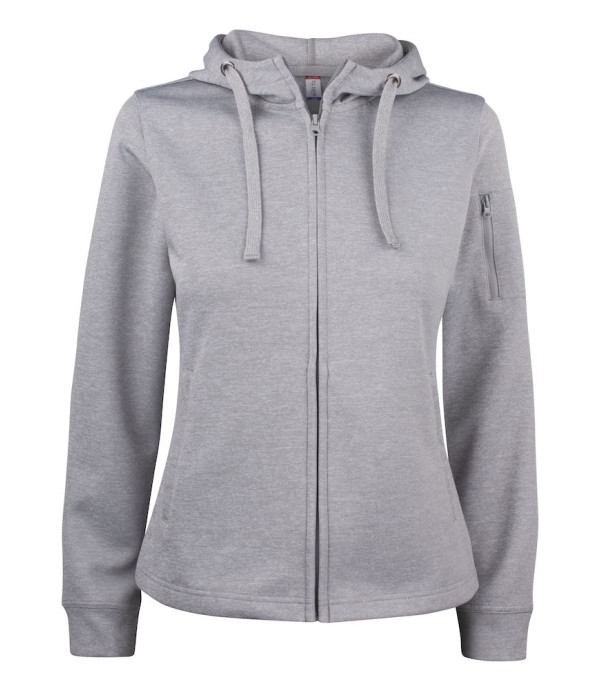 CLIQUE BASIC ACTIVE HOODY FZ WOMEN GRIJSMELANGE