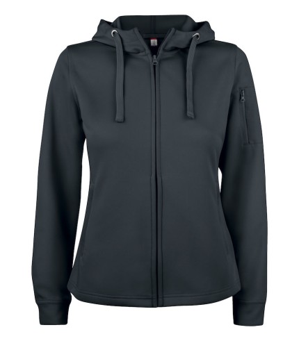 CLIQUE BASIC ACTIVE HOODY FZ WOMEN ZWART