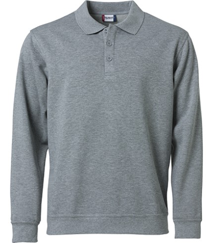 CLIQUE BASIC POLO SWEATER GRIJSMELANGE