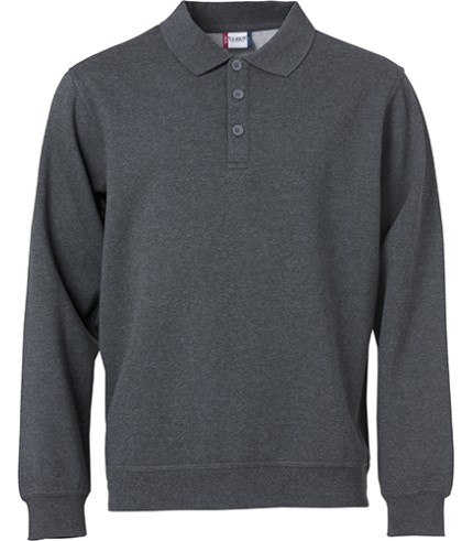 CLIQUE BASIC POLO SWEATER ANTRACIET MELANGE