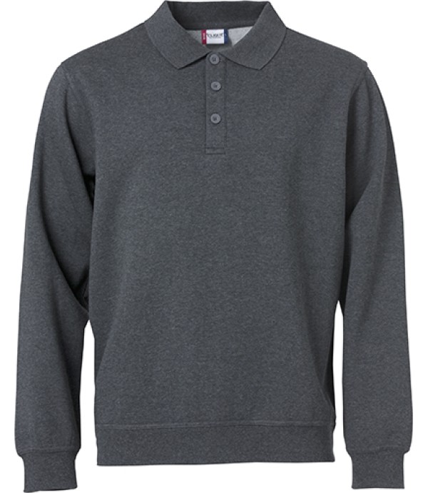 CLIQUE BASIC POLO SWEATER ANTRACIET MELANGE