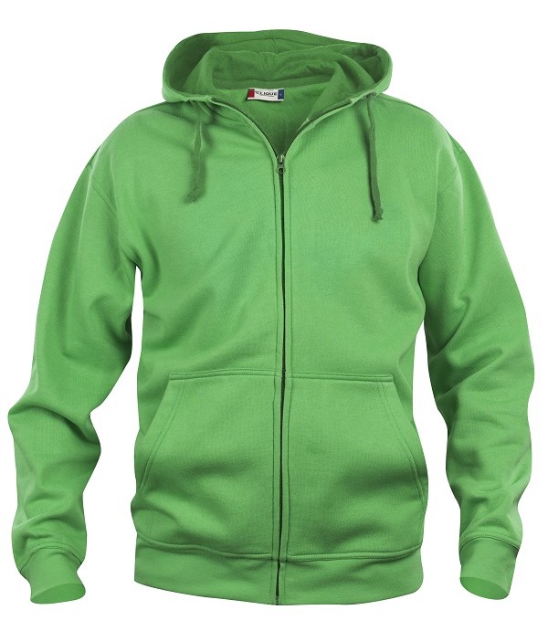 CLIQUE BASIC HOODY FULL ZIP APPELGROEN