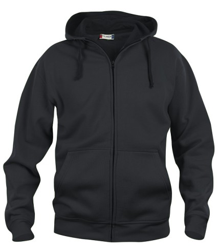 CLIQUE BASIC HOODY FULL ZIP ZWART