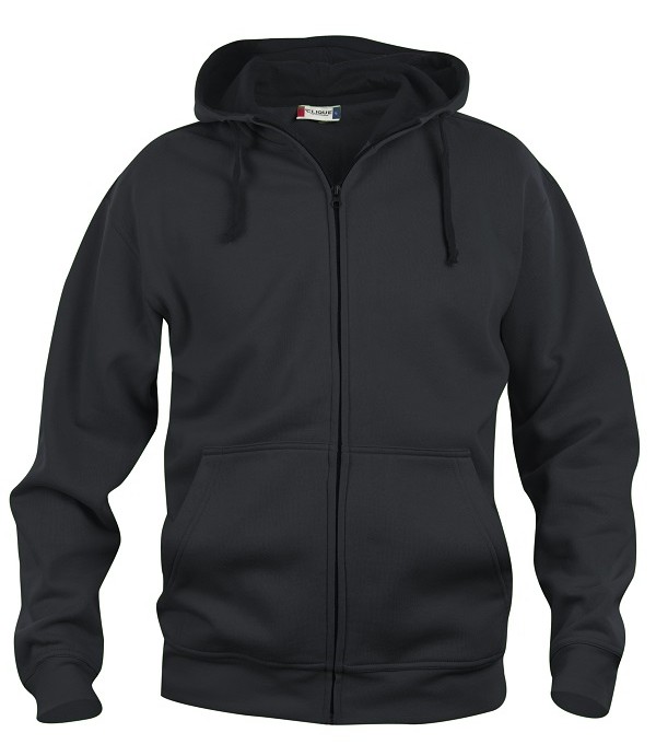 CLIQUE BASIC HOODY FULL ZIP ZWART