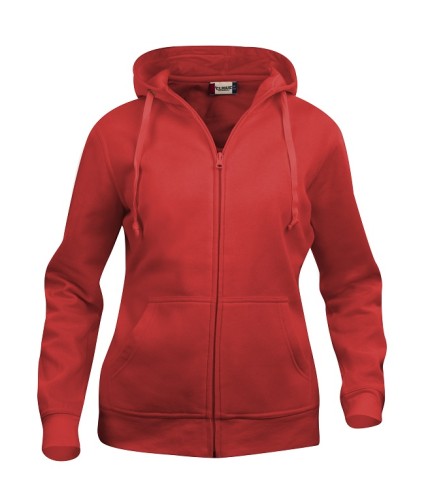 CLIQUE BASIC HOODY FULL ZIP WOMEN ROOD
