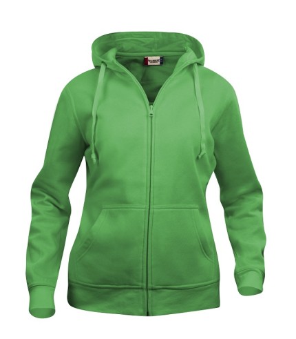 CLIQUE BASIC HOODY FULL ZIP WOMEN APPELGROEN