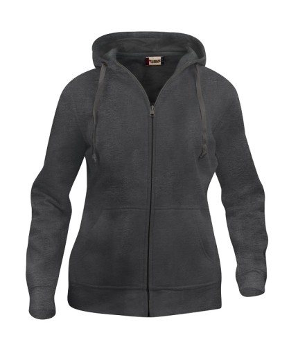 CLIQUE BASIC HOODY FULL ZIP WOMEN ANTRACIET MELANGE