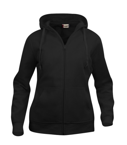 CLIQUE BASIC HOODY FULL ZIP WOMEN ZWART