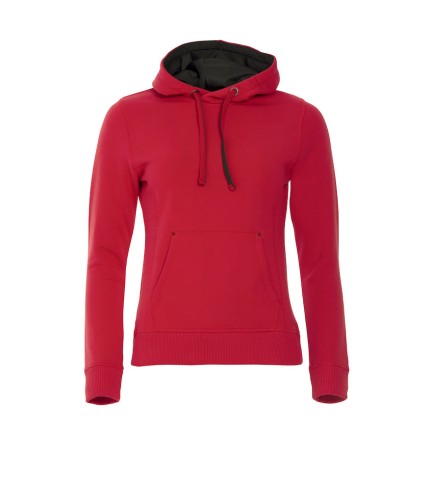 CLIQUE CLASSIC HOODY WOMEN ROOD