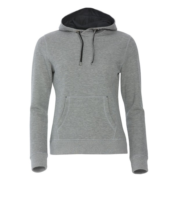 CLIQUE CLASSIC HOODY WOMEN GRIJSMELANGE