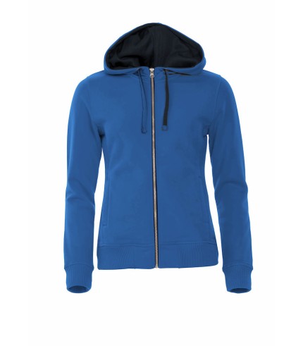 CLIQUE CLASSIC HOODY FULL ZIP WOMEN KOBALT
