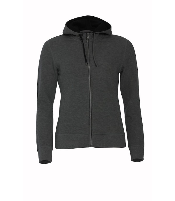CLIQUE CLASSIC HOODY FULL ZIP WOMEN ANTRACIET MELANGE