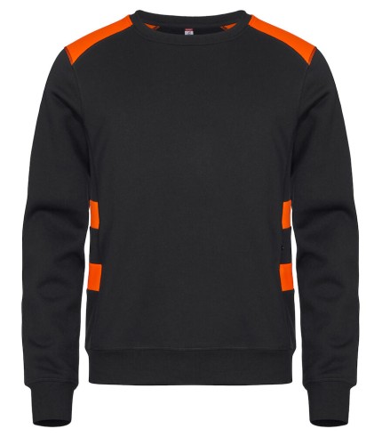 CLIQUE AMBITION ROUNDNECK SIGNAALORANJE
