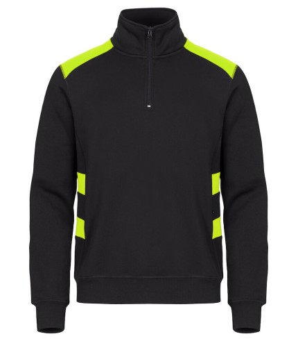 CLIQUE AMBITION HALF ZIP SIGNAALGEEL