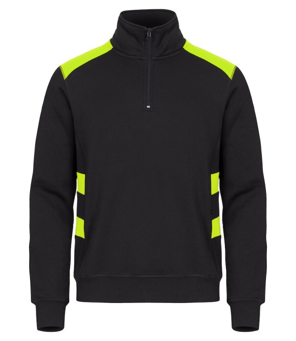 CLIQUE AMBITION HALF ZIP SIGNAALGEEL