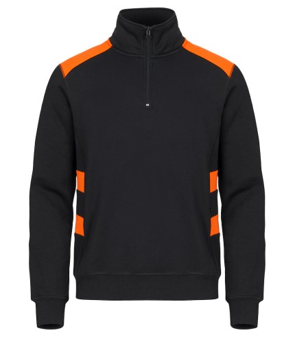CLIQUE AMBITION HALF ZIP SIGNAALORANJE