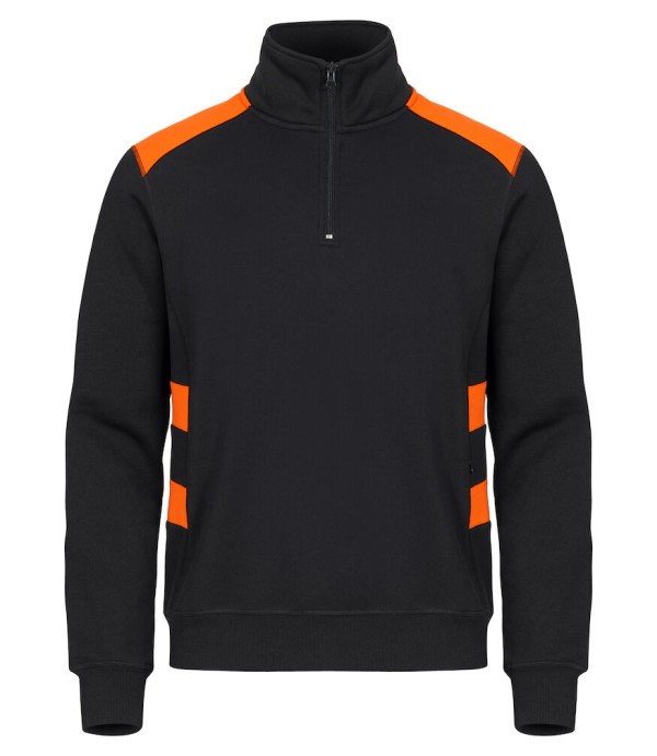 CLIQUE AMBITION HALF ZIP SIGNAALORANJE