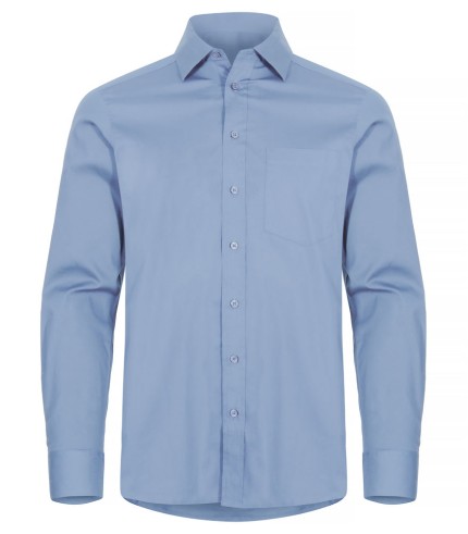 CLIQUE STRETCH SHIRT L/S LICHTBLAUW